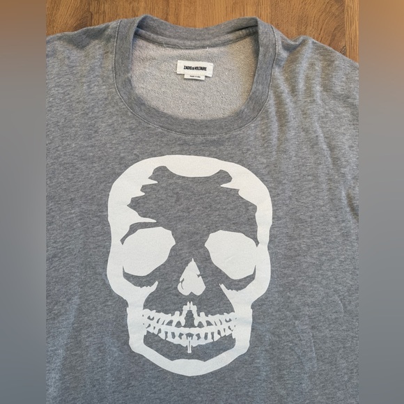 Zadig & Voltaire Heather Gray Skull Sweatshirt - Picture 4 of 8